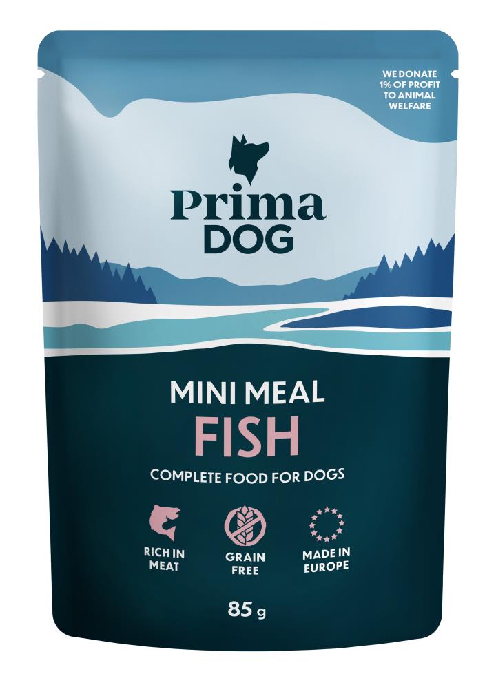 PrimaDog Mini Meal kalaa kastikkeessa 24 x 85 g