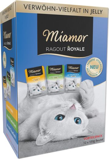 Miamor Ragout Royale Jelly Lajitelma Kana, Kani ja Tonnikala kissalle 12 x 100 g