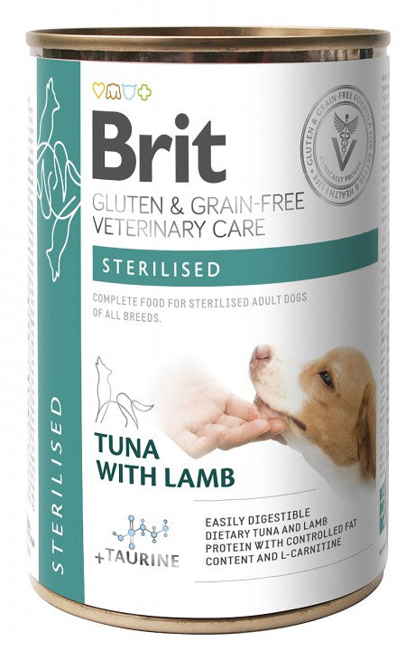 Brit Veterinary Diet Sterilised Tuna with Lamb koiralle 400 g MAISTELUPAKKAUS