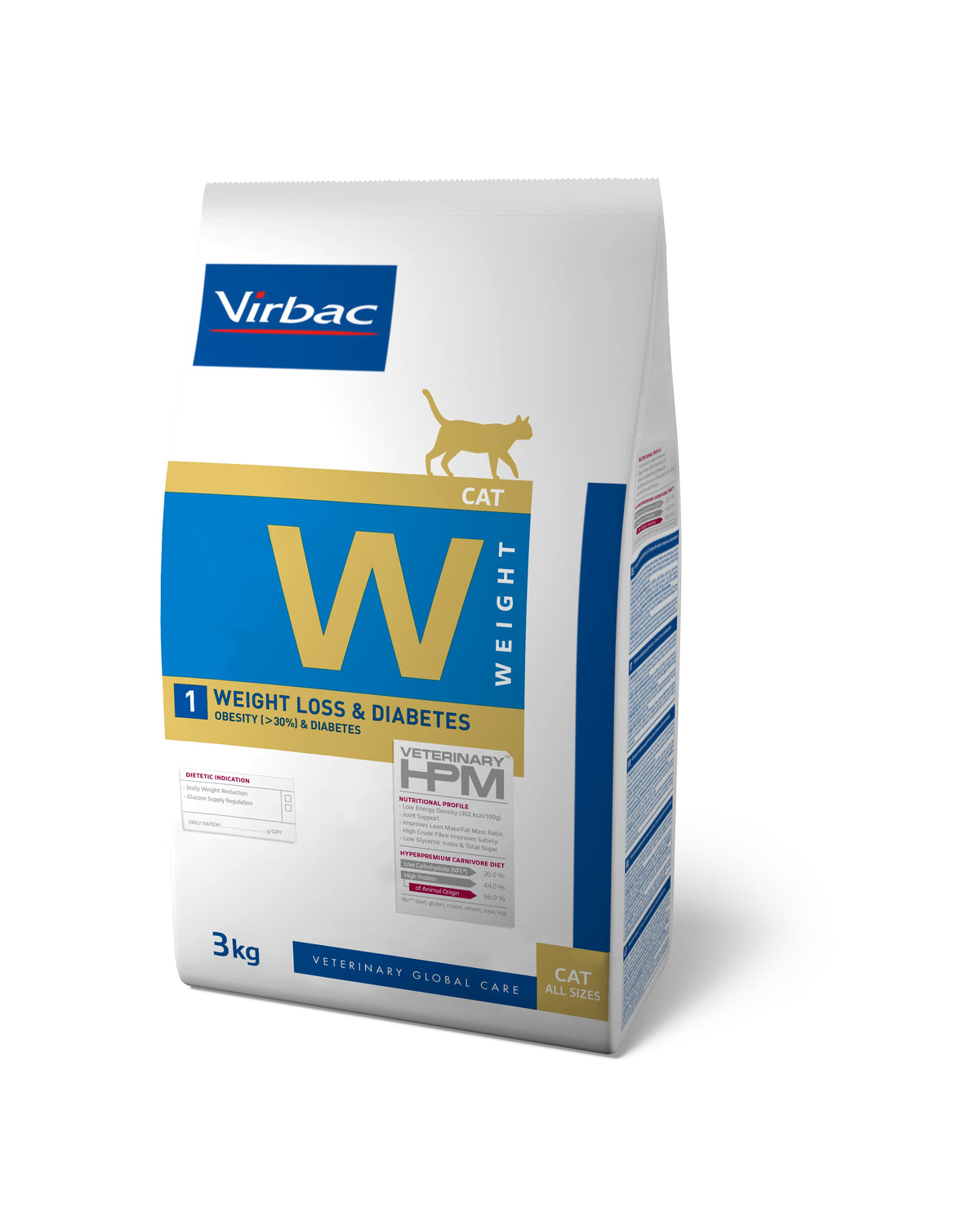 Virbac HPM Weight Loss & Diabetes Cat 3 kg