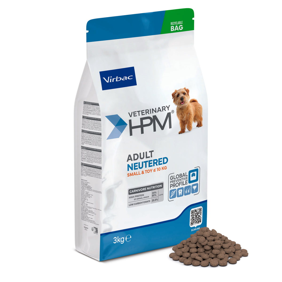 Virbac Veterinary HPM Adult Neutered Small & Toy koiralle