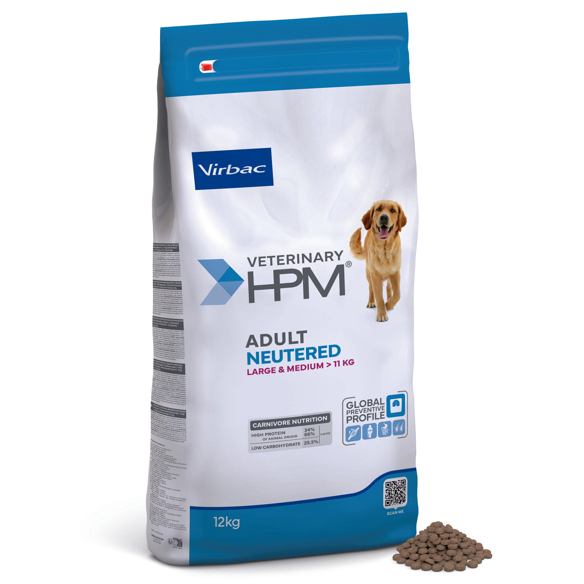 Virbac Veterinary HPM Adult Neutered Large & Medium koiralle