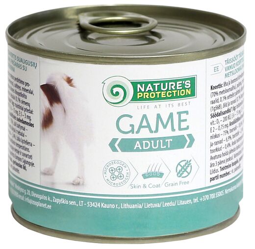 Nature's Protection Adult riista purkki koirille 200 g