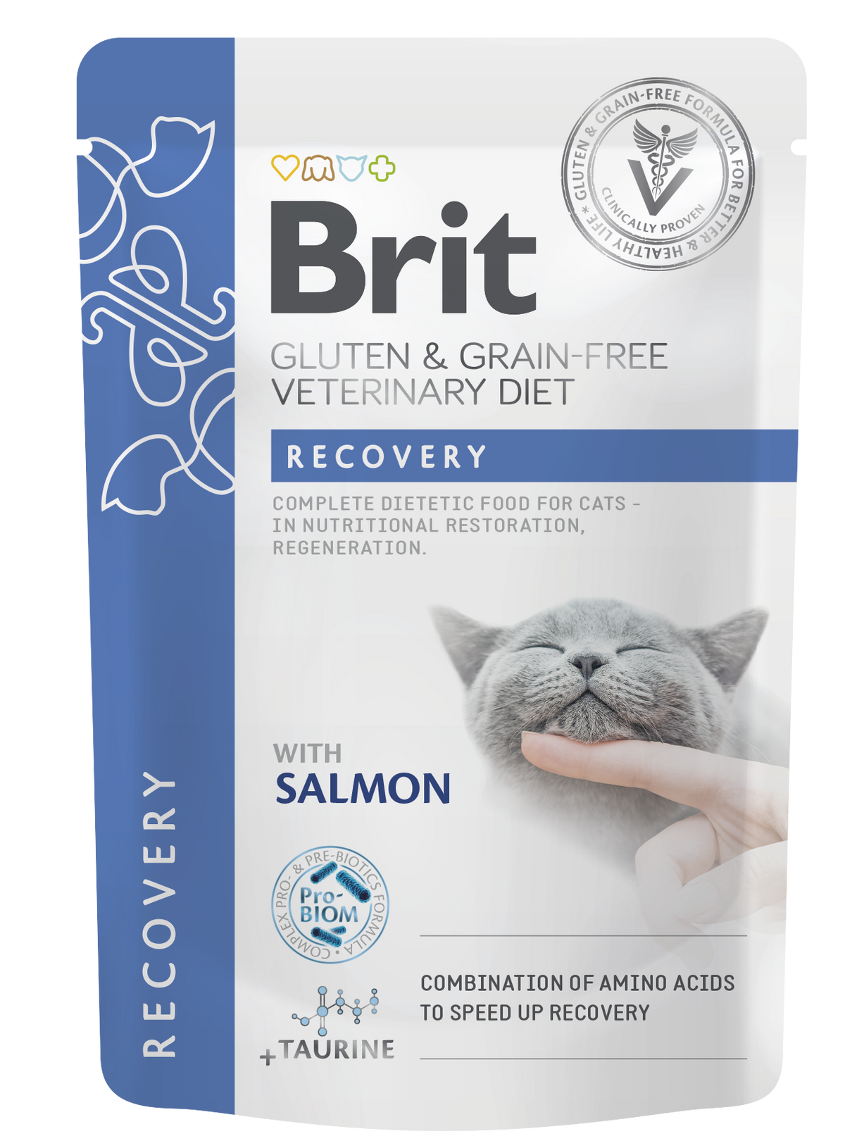 Brit Veterinary Diet Pouch Recovery with Salmon kissalle 12 x 85 g