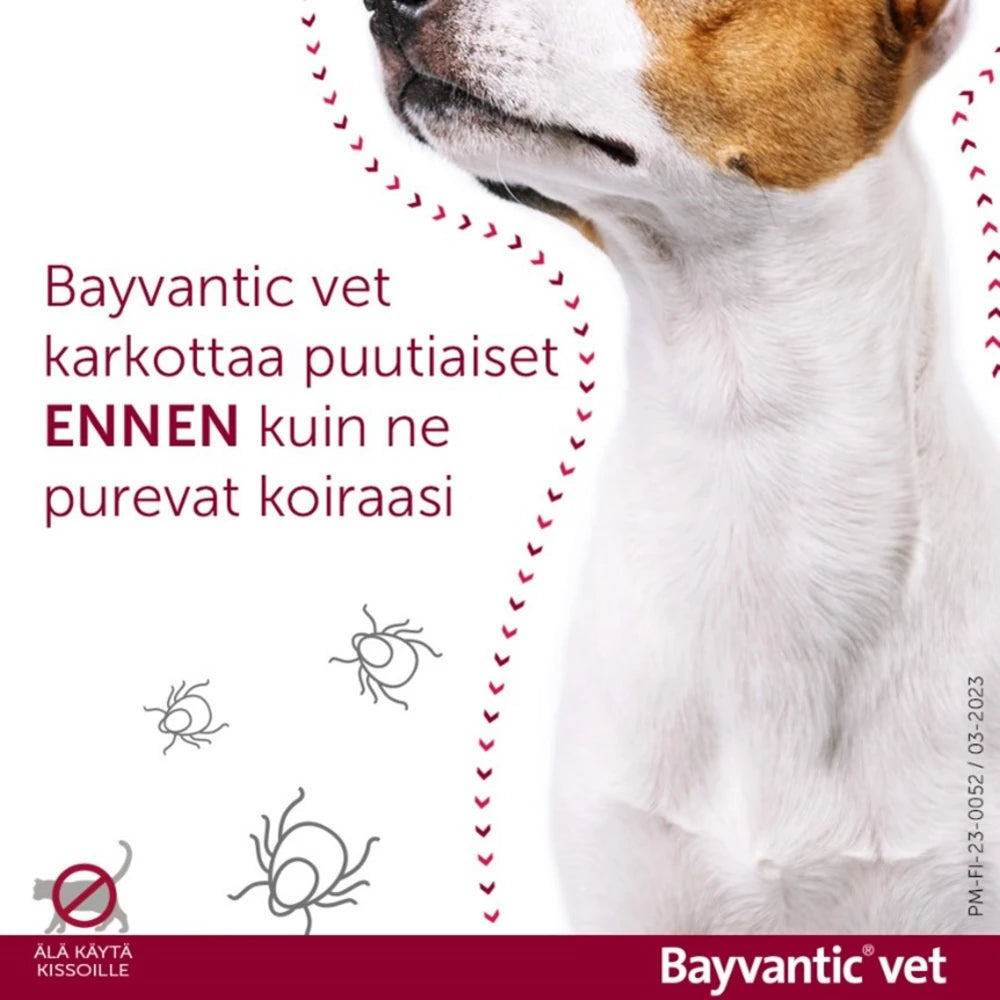 Bayvantic vet 400/2000 mg 4 x 4 ml paikallisvaleluliuos koirille 25–40 kg