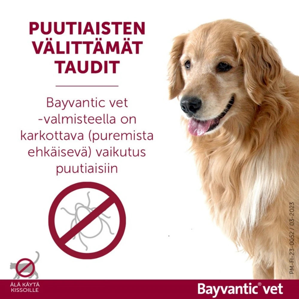 Bayvantic vet 400/2000 mg 4 x 4 ml paikallisvaleluliuos koirille 25–40 kg