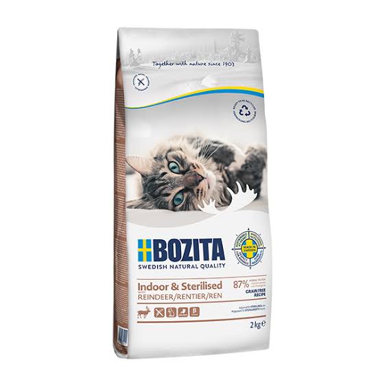 Bozita Indoor & Sterilised Grain Free Reindeer kissalle 2 kg RIKKOONTUNUT