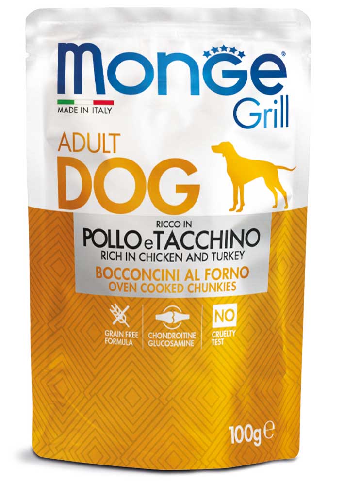 Monge Grill Kana & Kalkkuna Koiralle 24 x 100 g