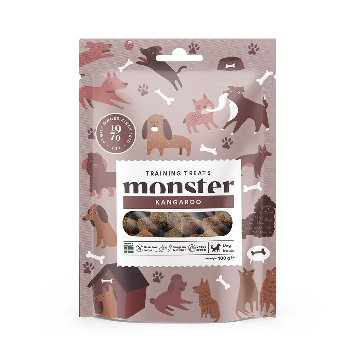 Monster Dog Training Treats Kangaroo koiralle 100 g