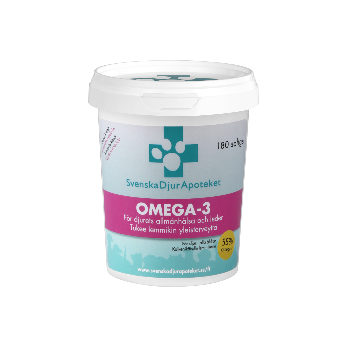 Svenska DjurApoteket Omega-3 koiralle ja kissalle 180 kapselia