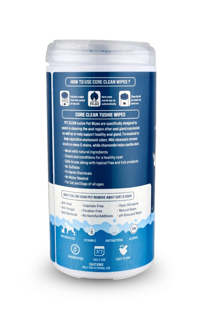 Pet Clean pepun puhdistuspyyhe koirille ja kissoille 50 kpl