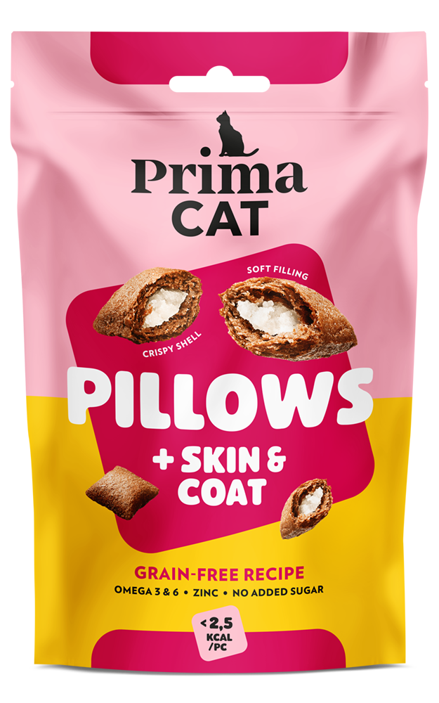 PrimaCat Pillows Skin & Coat makupala kissoille 60 g