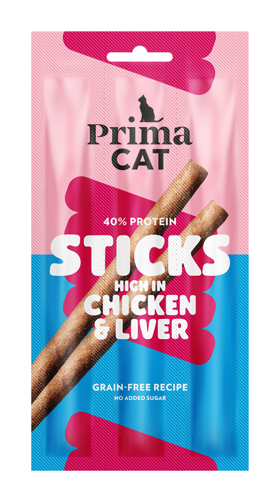 PrimaCat Sticks Chicken-Liver makupala kissoille 15 g