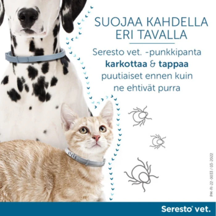Seresto vet. 4.5 g + 2.03 g x 1 panta yli 8 kg koirille