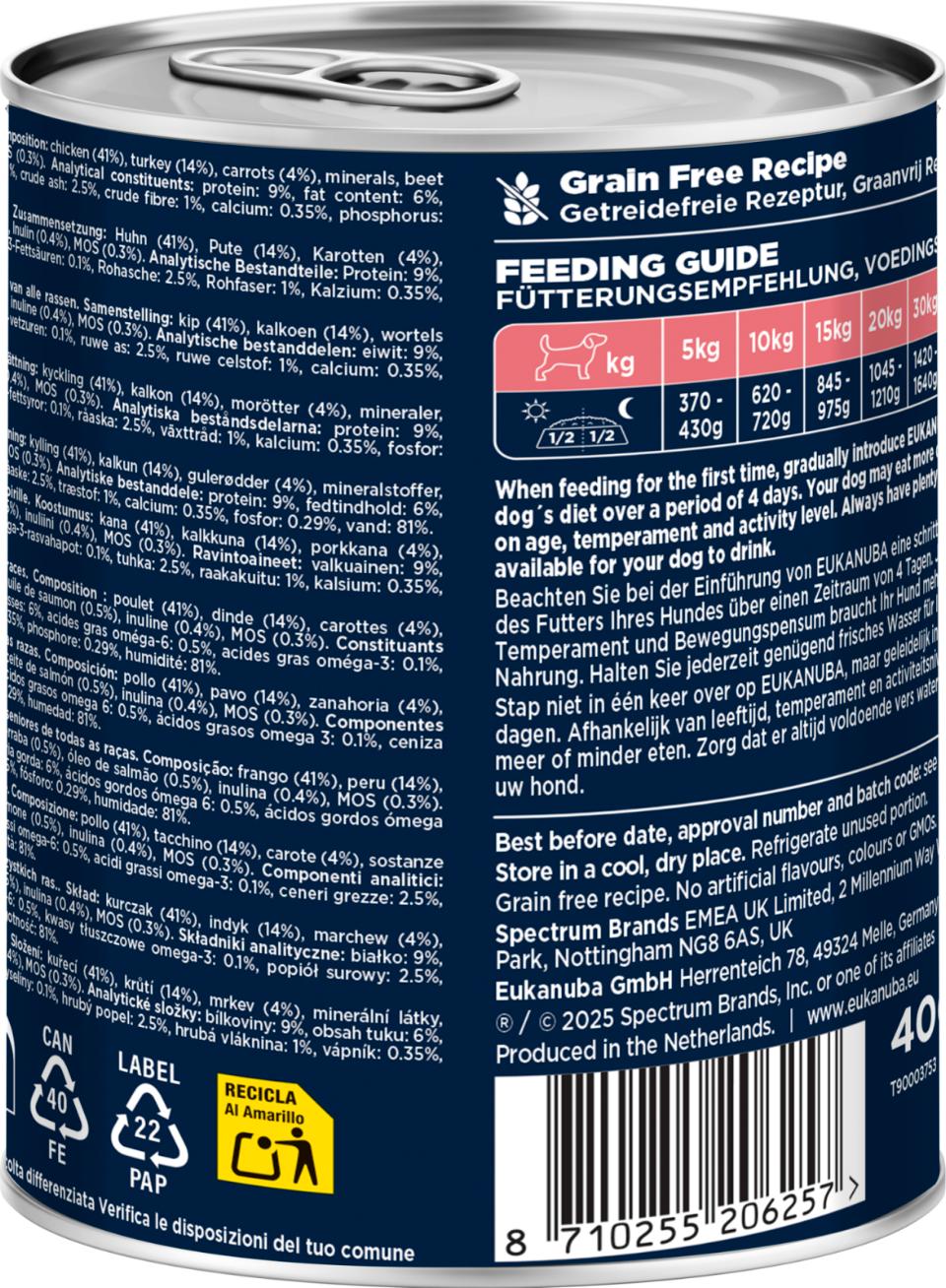 Eukanuba wet food senior turkey with carrots koiralle 400 g
