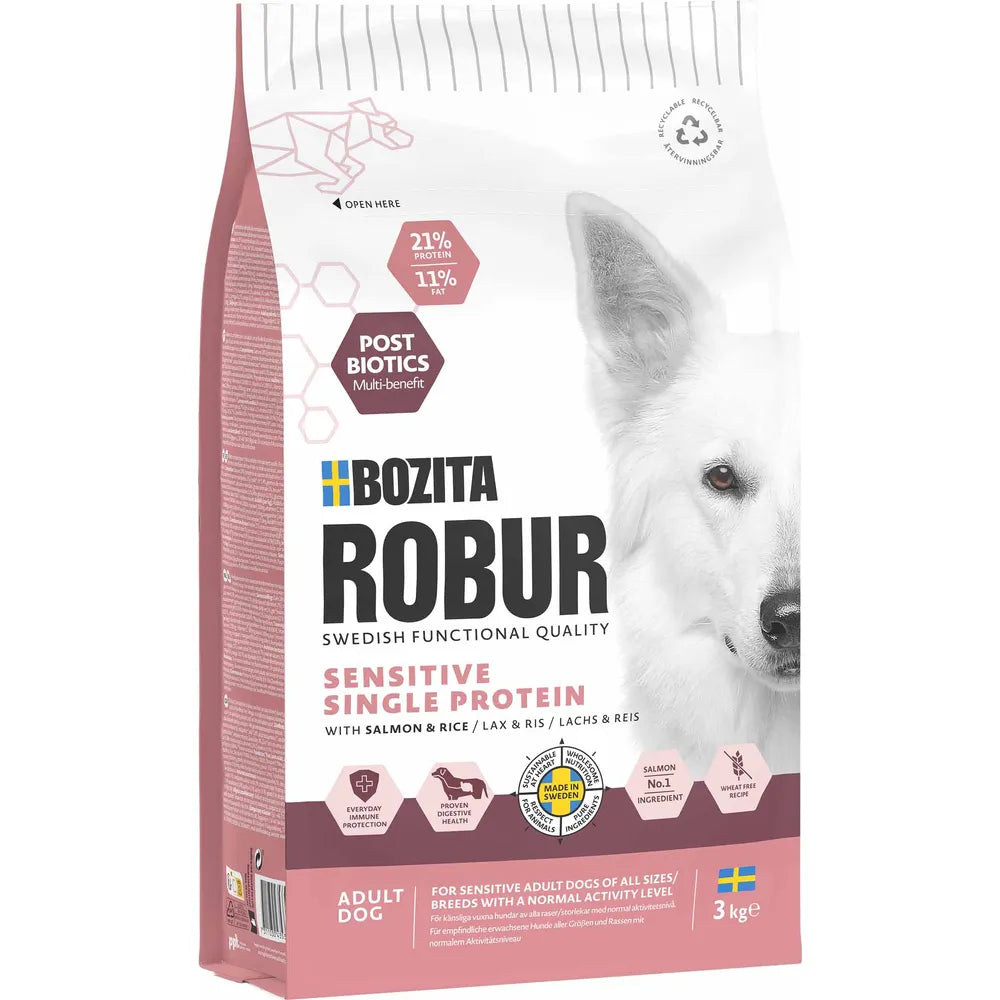 Bozita Robur adult sensitive single protein salmon koirille