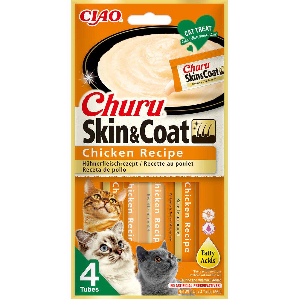 Churu Skin & Coat kana herkkutahna kissalle 4 x 14 g