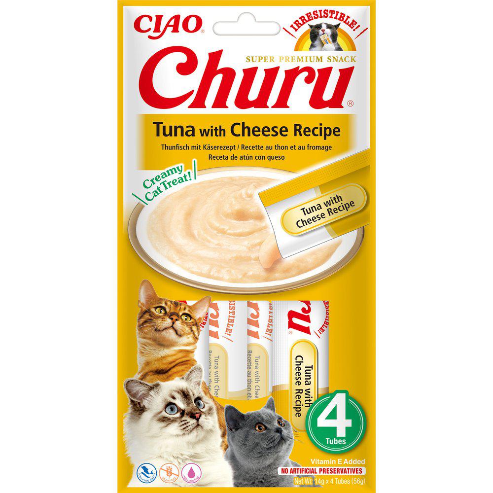 Churu tonnikala & juusto herkkutahna kissalle 4 x 14 g