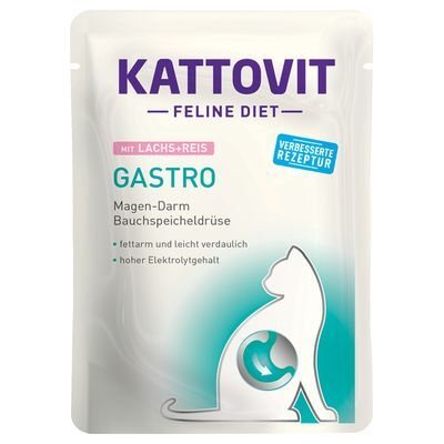 Kattovit Gastro Lohi & Riisi 85 g MAISTELUPAKKAUS