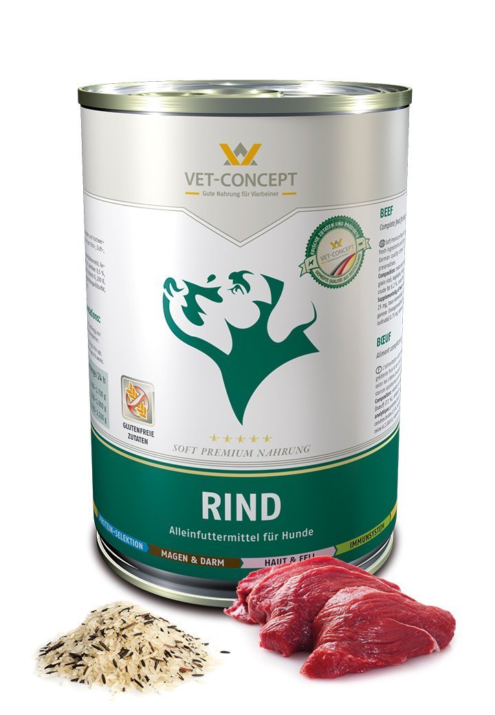 Vet Concept Koiramenu Rind Nauta 6 x 400 g