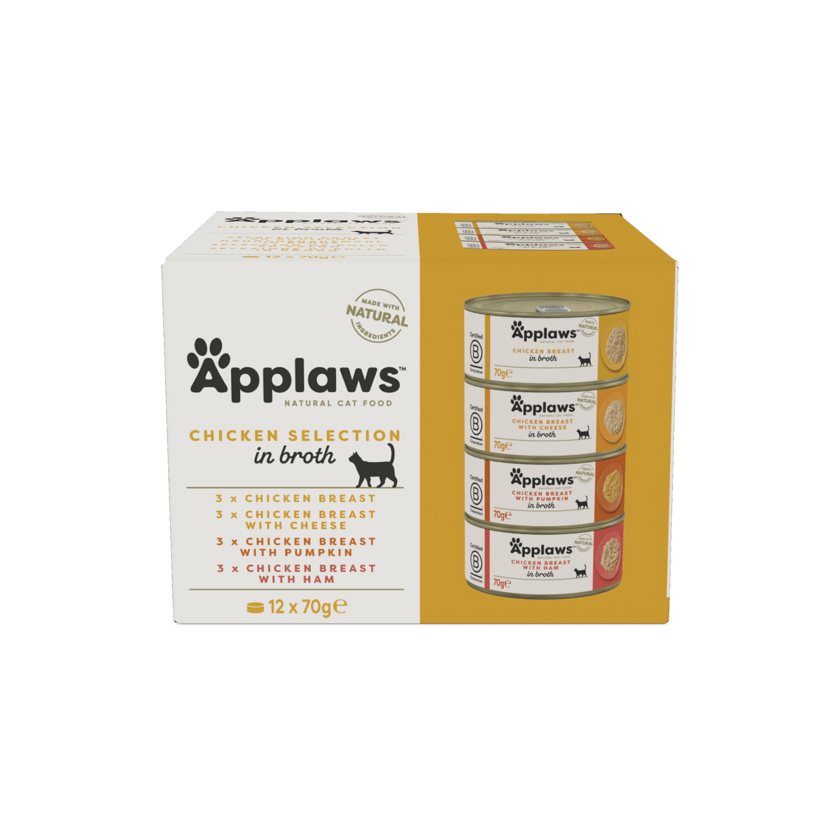 Applaws Kissa Kanalajitelma purkki 12 x 70 g