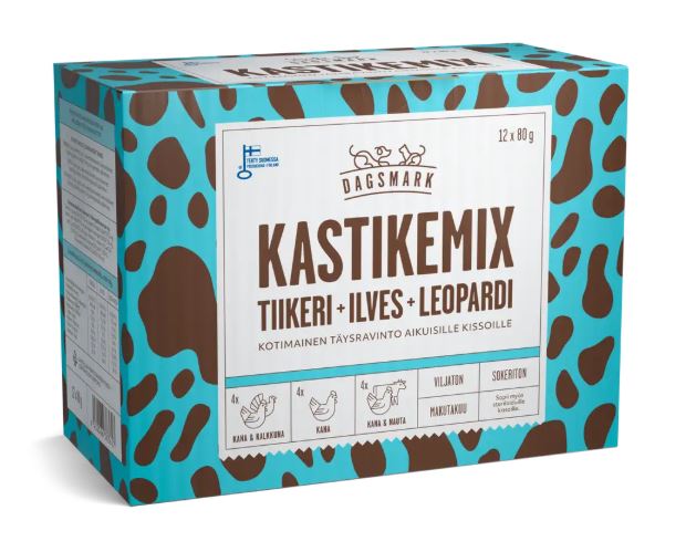Dagsmark Kastikemix kissalle 12 x 80 g