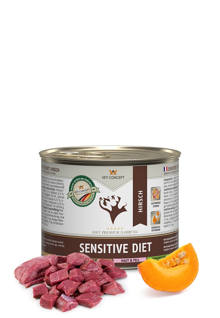 Vet Concept Koiramenu Sensitive Diet Hirsch Peura 6 x 200 g