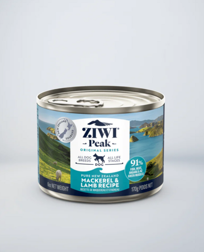 ZiwiPeak Makrilli ja Lammas Koiralle 12 x 170 g
