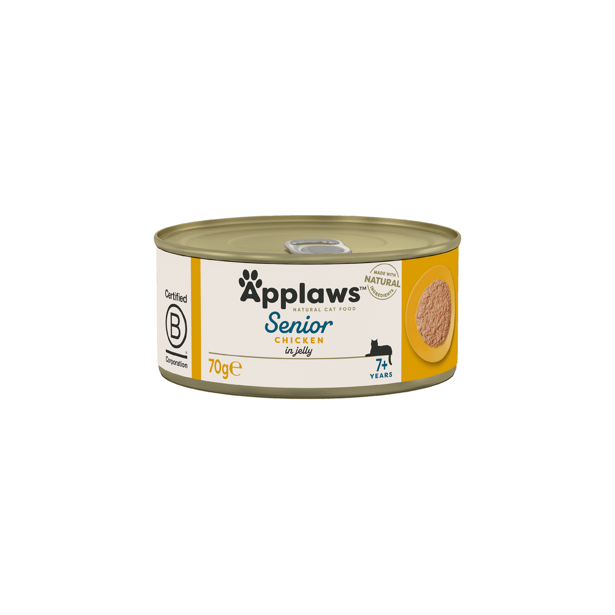 Applaws Kissa Senior kana hyytelössä purkki 70 g MAISTELUPAKKAUS