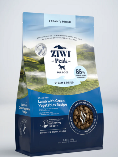 ZiwiPeak Steam & Dried Lammas Koiralle
