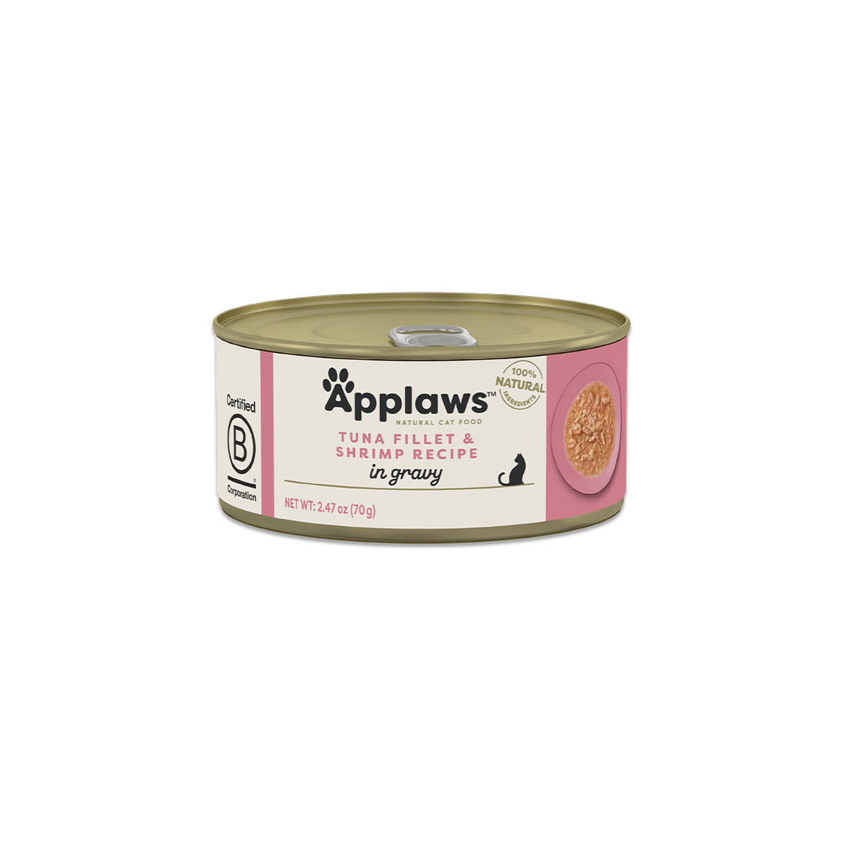Applaws Kissa Tonnikalafile & Katkarapu purkki 24 x 70 g