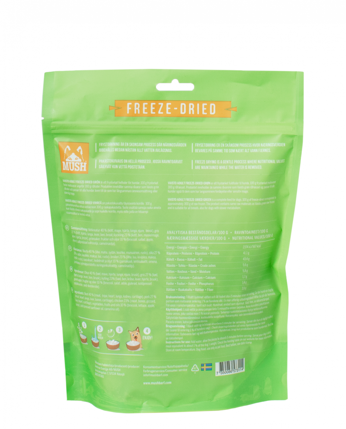 MUSH Vaisto Vihreä Freeze-Dried