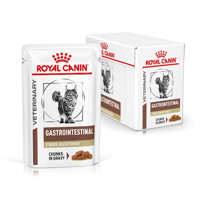Royal Canin Veterinary Diets Gastrointestinal Fibre Response Chunks in Gravy Pouch kissan märkäruoka 12 x 85 g