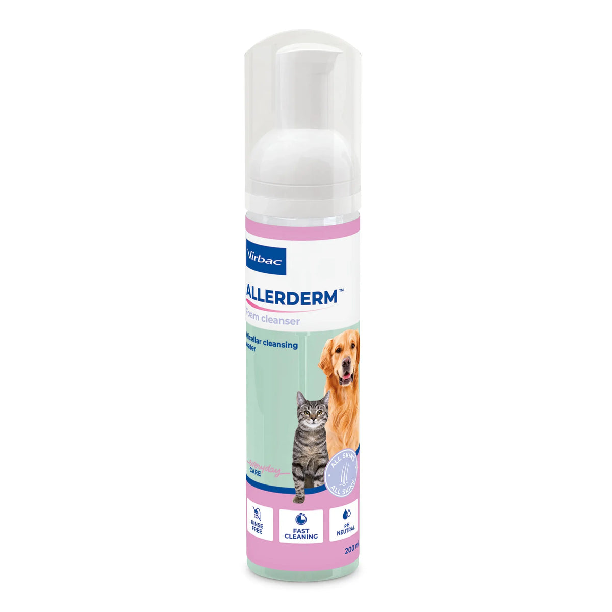 Allerderm Foam Cleanser koirille ja kissoille 200 ml