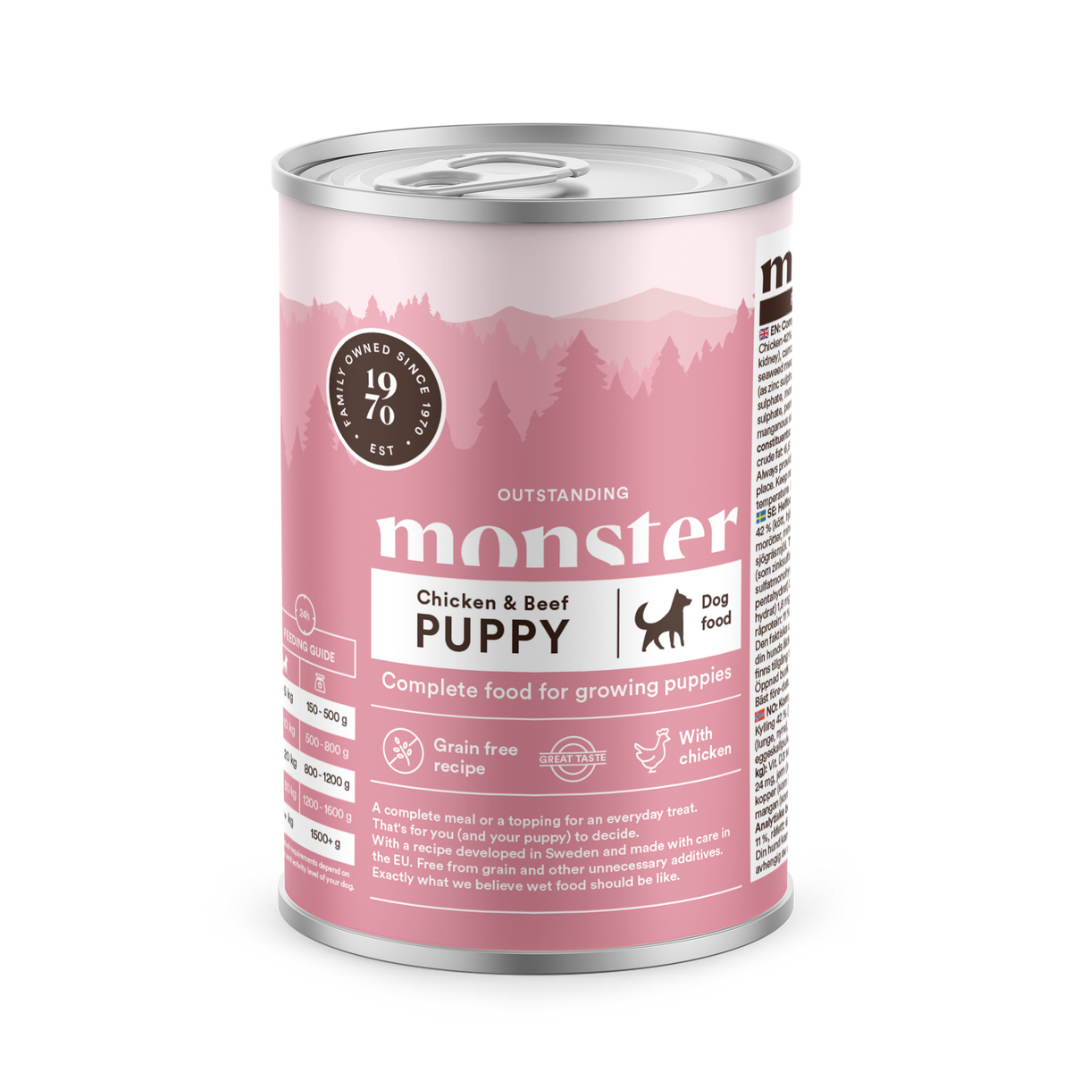 Monster Dog Puppy Chicken-Beef koiralle 400 g MAISTELUPAKKAUS