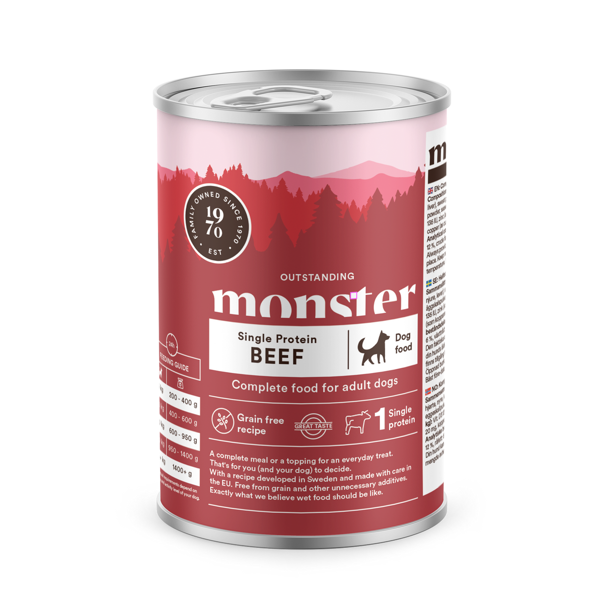 Monster Dog Adult Single Protein Beef koiralle 400 g MAISTELUPAKKAUS