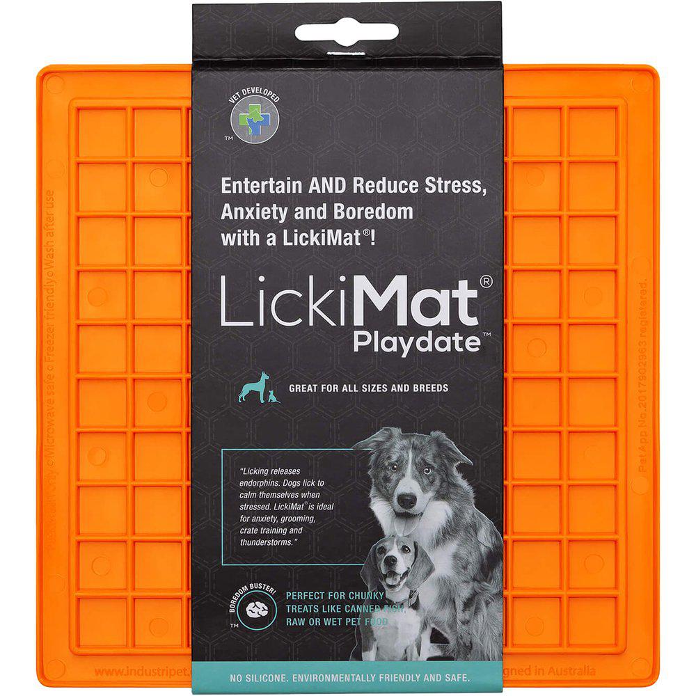 LickiMat Playdate Aktivointimatto oranssi 20 cm x 20 cm