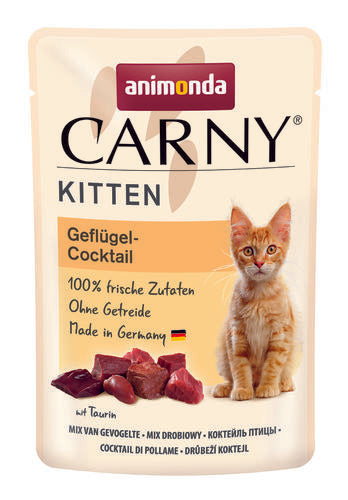 Animonda Carny Kitten Nauta ja Siipikarja kissalle 85 g MAISTELUPAKKAUS