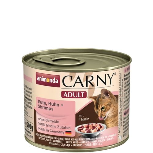 Animonda Carny Adult kalkkuna, kana & katkarapu kissalle 6 x 200 g