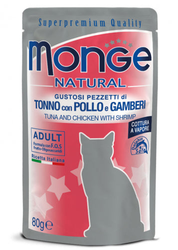 Monge Natural Tonnikala-Kana-Katkarapu 24 x 80 g