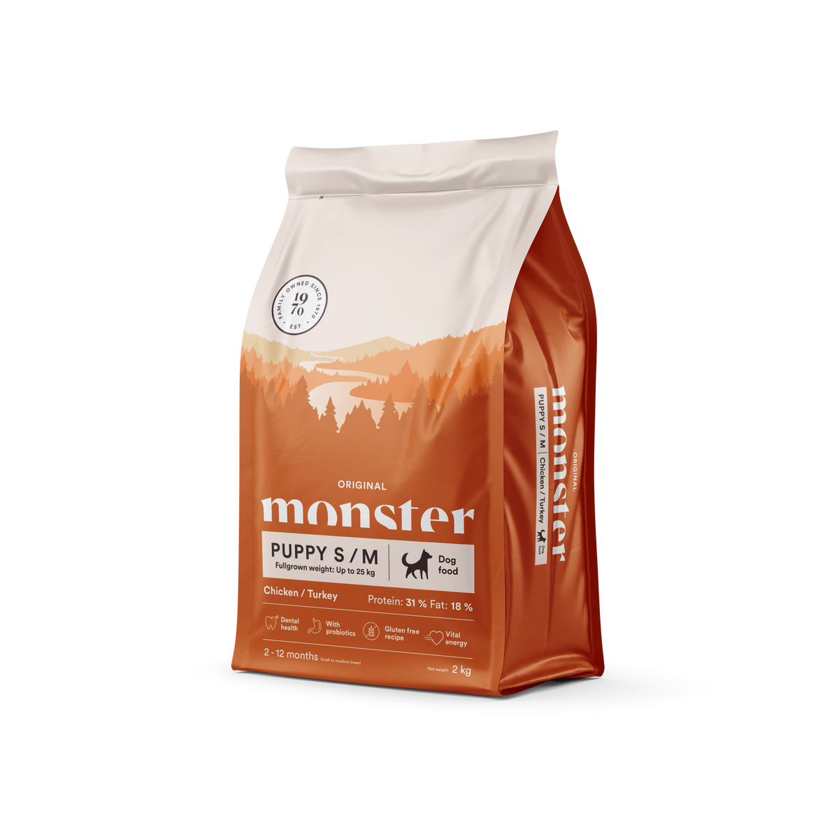 Monster Dog Original Puppy S/M Chicken-Turkey koiralle