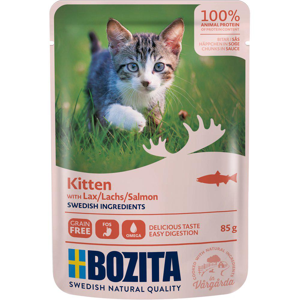 Bozita Kitten lohta kastikkeessa kissalle 12 x 85 g