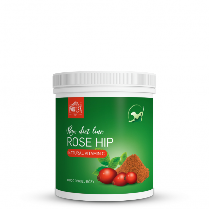 Pokusa RawDietLine Rose Hip ruusunmarjajauhe koirille ja kissoille 200 g