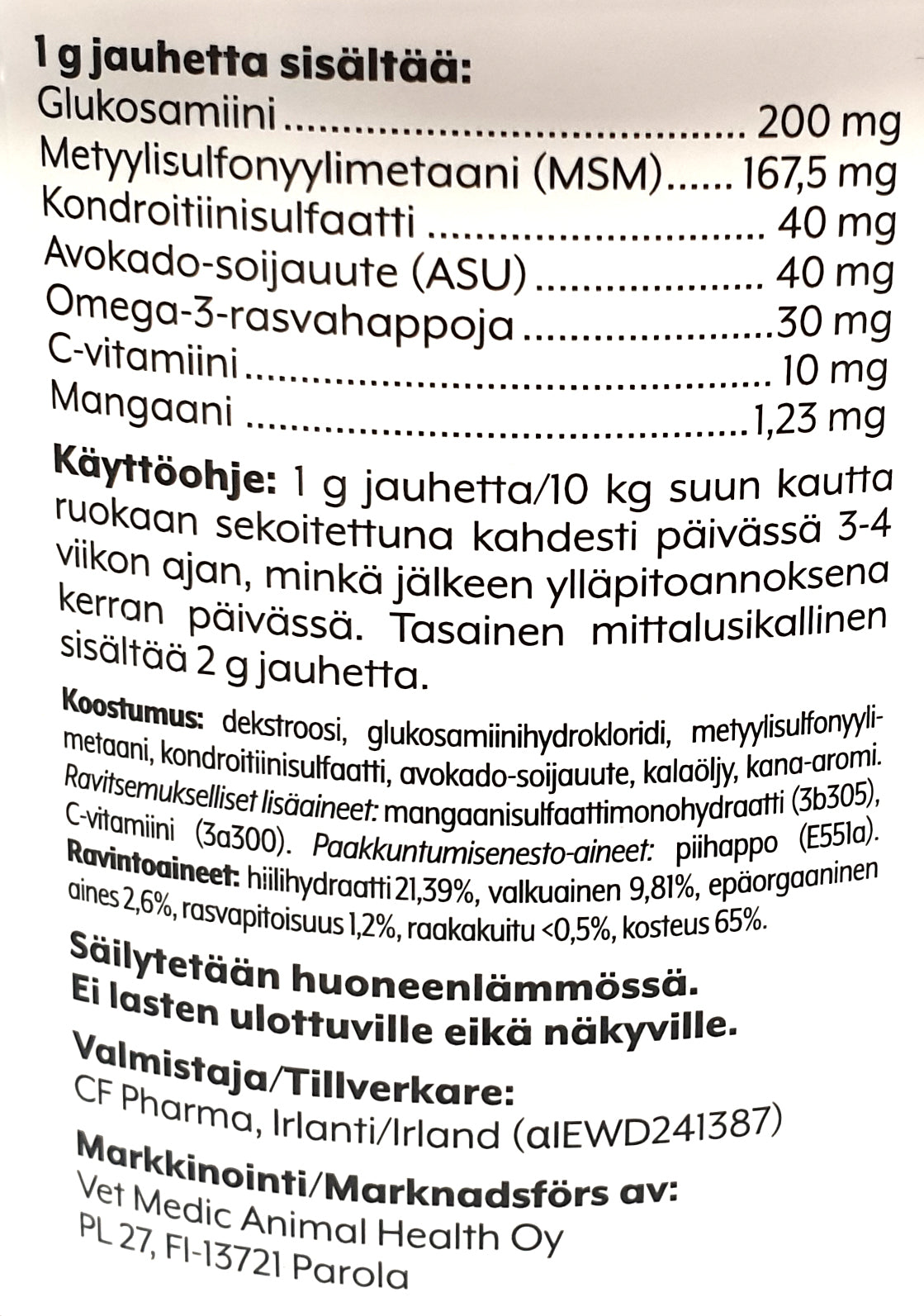 Arthroflex Omega jauhe koiralle 400 g