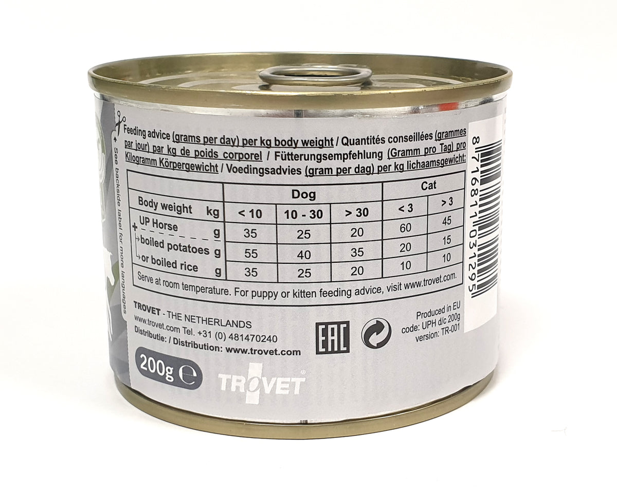 Trovet Unique Protein UPH hevonen kissalle ja koiralle 200 g MAISTELUPAKKAUS