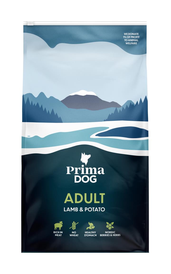 PrimaDog Lammas & Peruna aikuisille koirille 10 kg