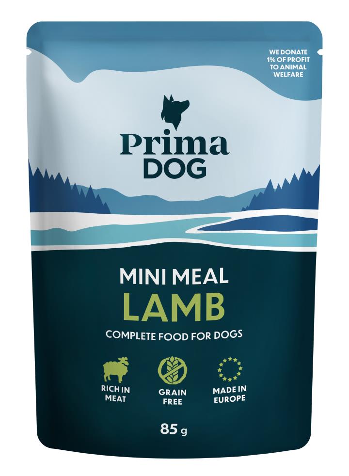 PrimaDog Mini Meal lammasta kastikkeessa 24 x 85 g