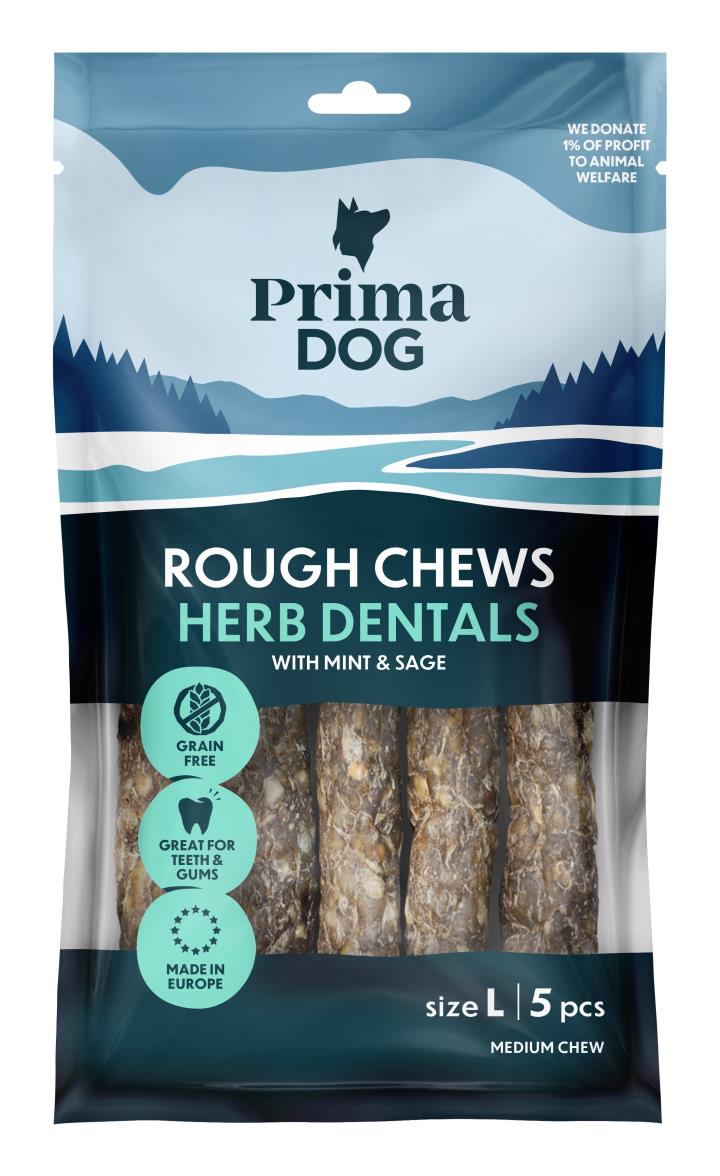 PrimaDog Rough Chews Hammashoitoluu yrtti L 175 g