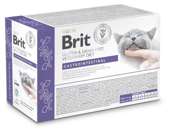 Brit Veterinary Diet Pouch Gastrointestinal with Lamb kissalle 12 x 85 g