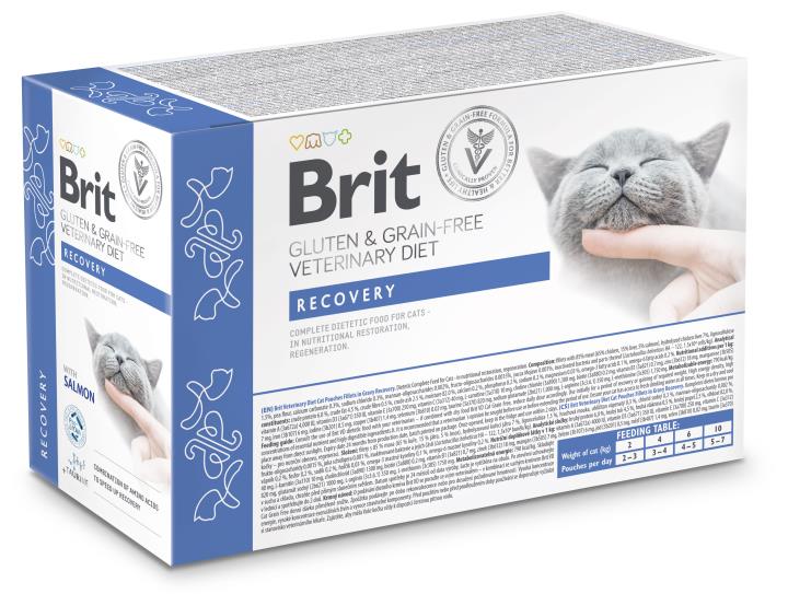Brit Veterinary Diet Pouch Recovery with Salmon kissalle 12 x 85 g